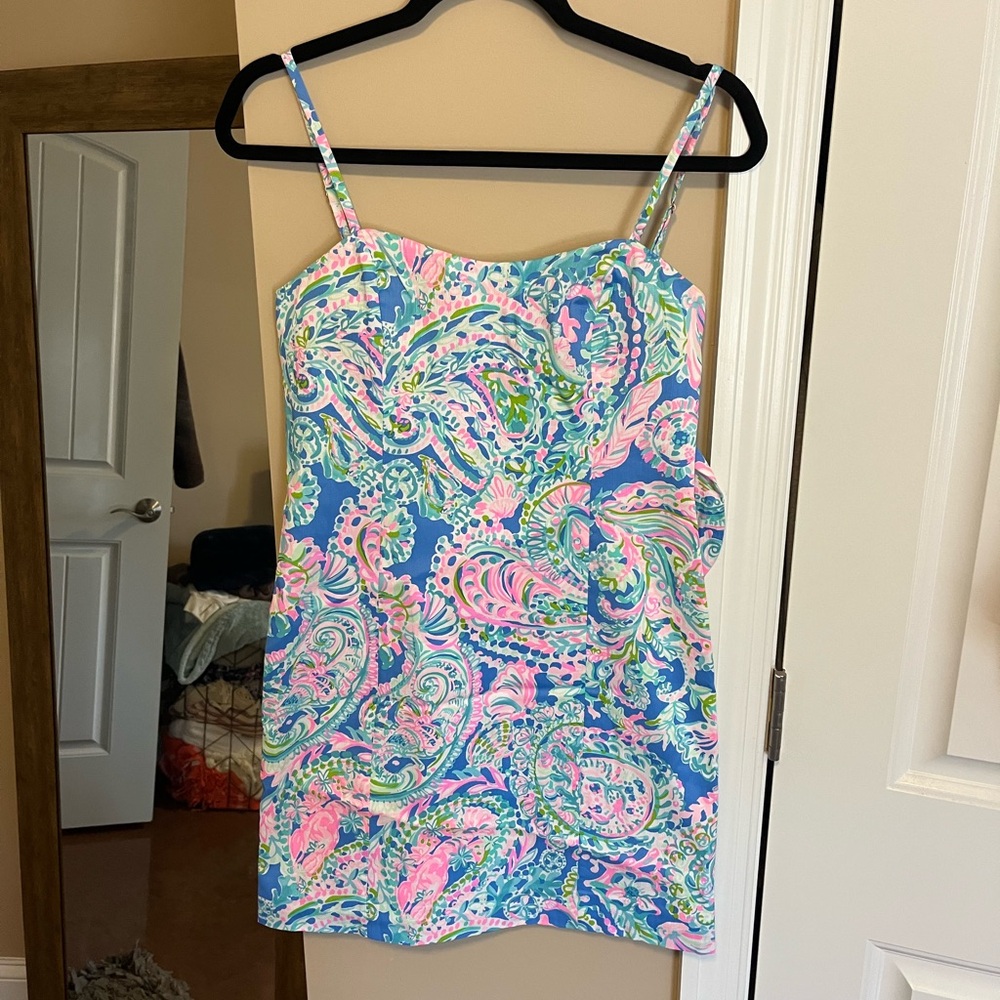 Lilly Pulitzer Blue and Pink Floral Dress